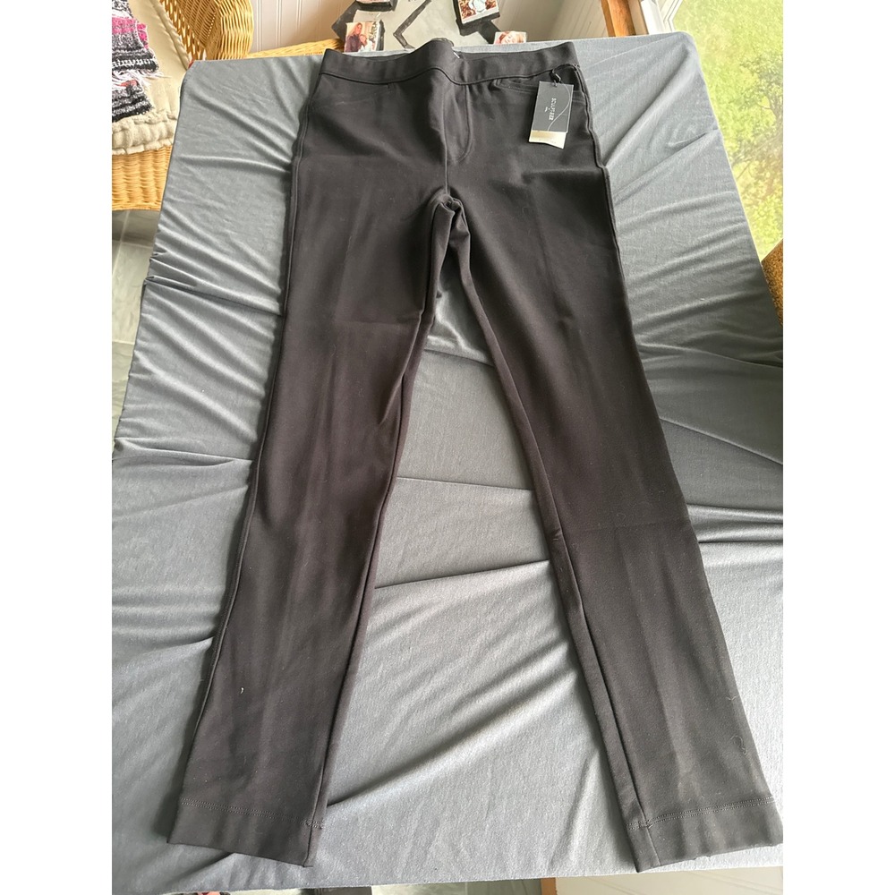 NYDJ Sculpt-Her Black Pull On Slim Leg Pants Lift Tuck Technology Womens Small
